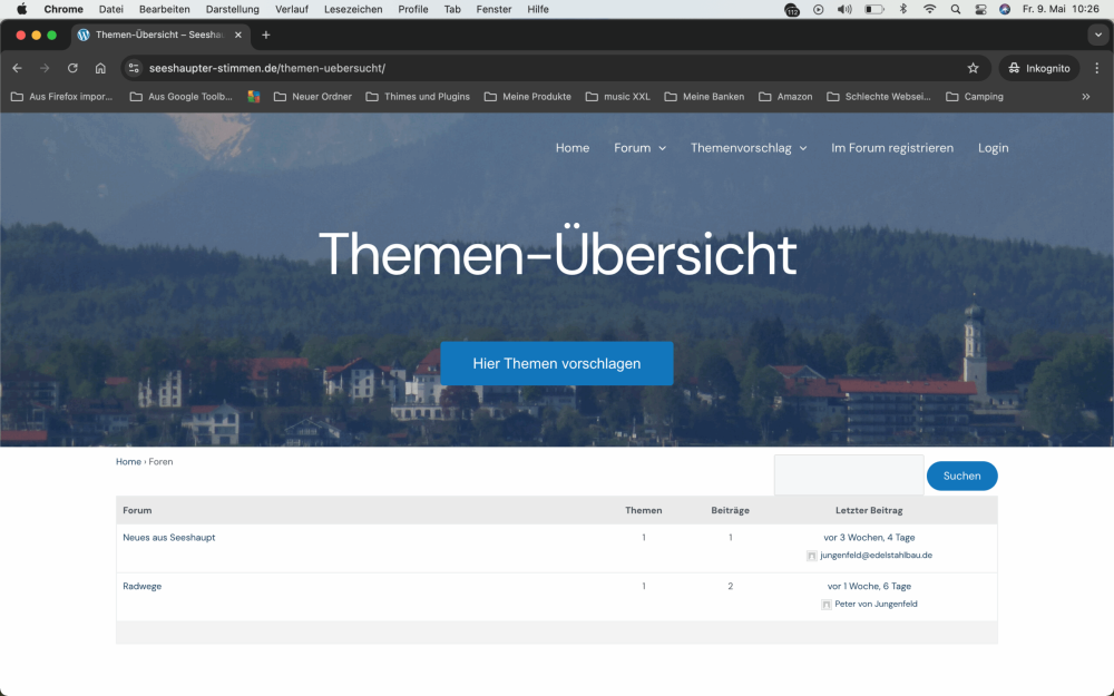 Foren-Übersicht Foren-Übersicht